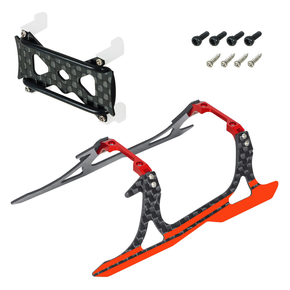 Aluminum/Carbon Fiber Landing Gear "A" Style w/ Battery Mount (RD) - BLADE INFUSION 120