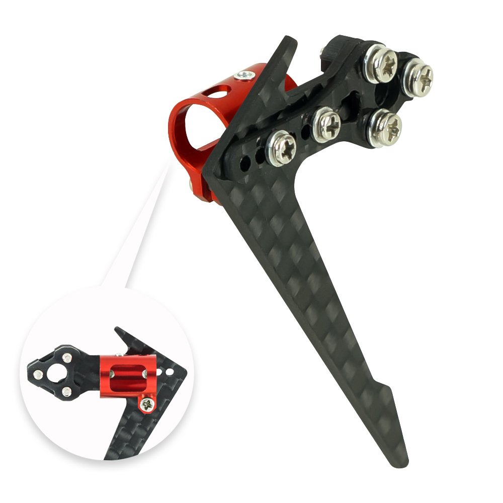 Adjustable Tail Motor Mount w/ Fin Set (RED) - BLADE INFUSION 120