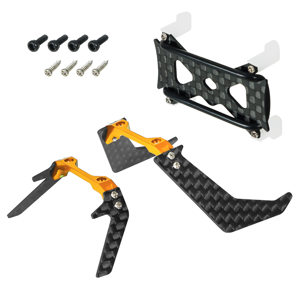 Low Profile Carbon Fiber Landing Gear w/ Battery Mount (GOLD) - BLADE INFUSION 120