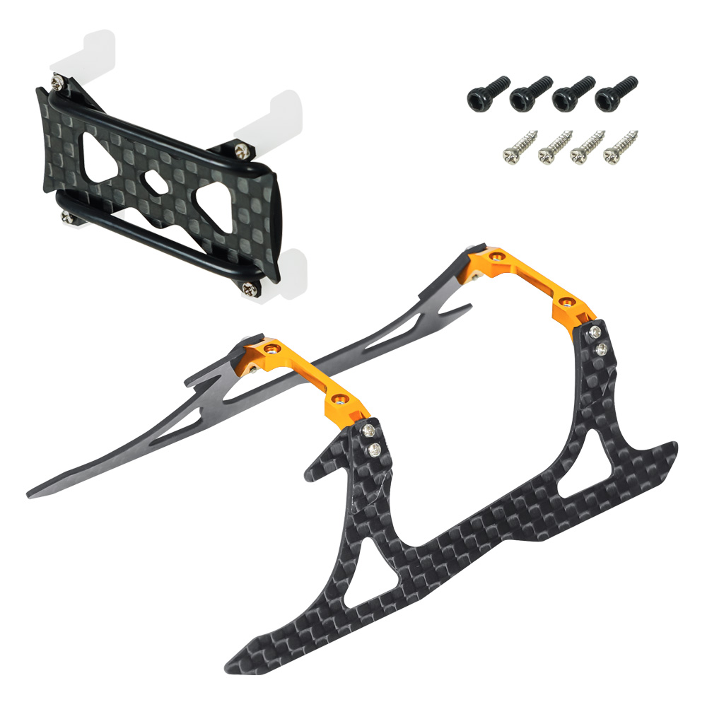 Aluminum/Carbon Fiber Landing Gear "A" Style w/ Battery Mount (GOLD) - BLADE INFUSION 120