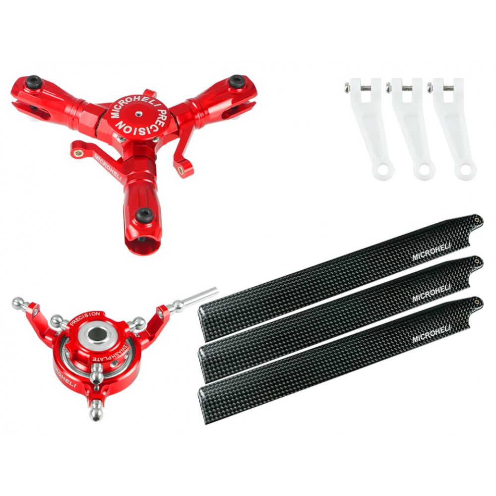CNC Triple Carbon Fiber Blades Conversion Set (RED) - BLADE INFUSION 180 CNC Triple Carbon Fiber Blades Conversion Set (RED) - BLADE INFUSION 180