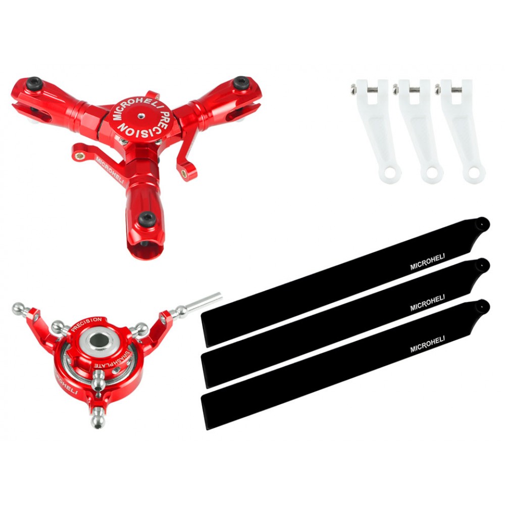 CNC Triple Carbon Plastic Blades Conversion Set (RED) - BLADE INFUSION 180