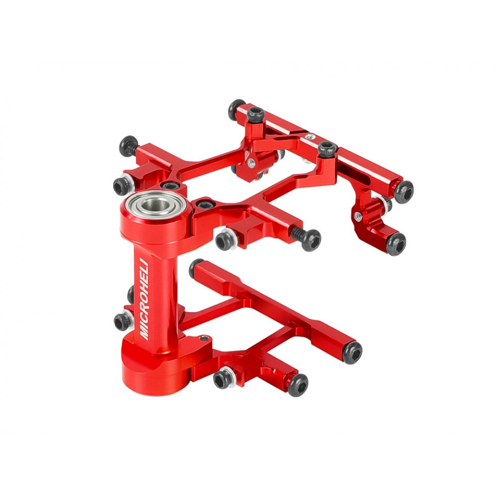 Aluminum Main Shaft Bearing Block w/ Servo Mount (RED) - BLADE INFUSION 180 Aluminum Main Shaft Bearing Block w/ Servo Mount (RED) - BLADE INFUSION 180