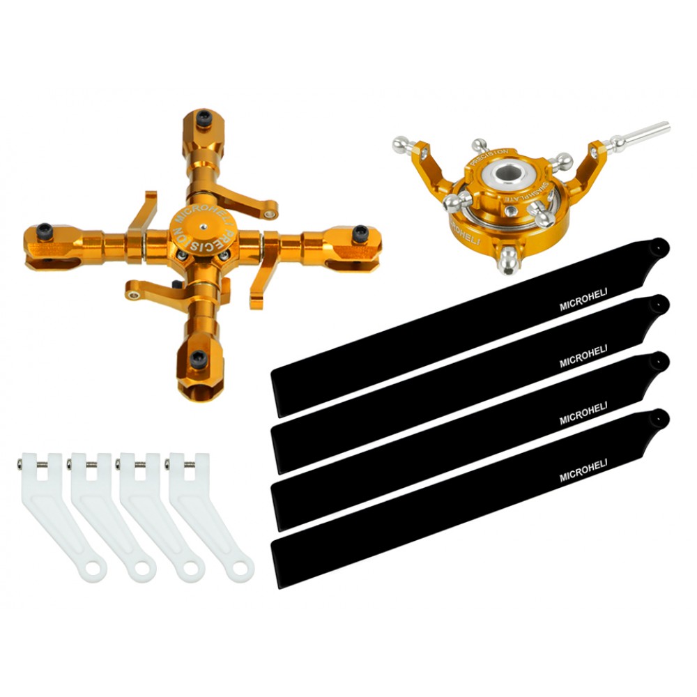 CNC Quad Carbon Plastic Blades Conversion set (GOLD) - BLADE INFUSION 180
