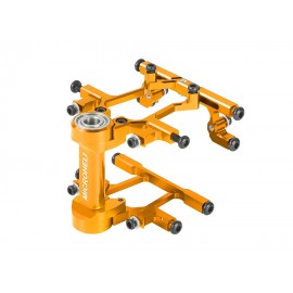 Aluminum Main Shaft Bearing Block w/ Servo Mount (GOLD) - BLADE INFUSION 180