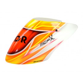 Airbrush Fiberglass Orange Tornado TDR Canopy - BLADE MCPX Airbrush Fiberglass Orange Tornado TDR Canopy - BLADE MCPX
