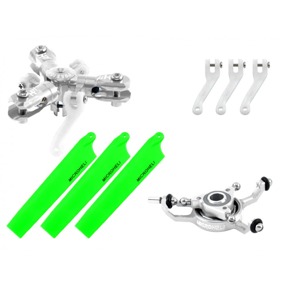 CNC Triple Green Blades Conversion set - BLADE MCPXBL / BL2 CNC Triple Green Blades Conversion set - BLADE MCPXBL / BL2