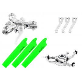 CNC Triple Green Blades Conversion set - BLADE MCPXBL / BL2 CNC Triple Green Blades Conversion set - BLADE MCPXBL / BL2
