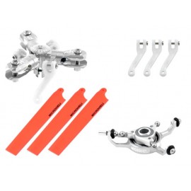 CNC Triple Red Blades Conversion set - BLADE MCPXBL / BL2 CNC Triple Red Blades Conversion set - BLADE MCPXBL / BL2