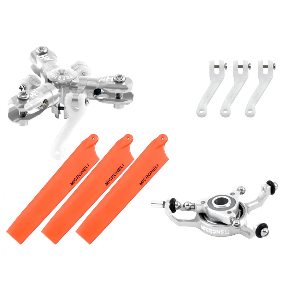 CNC Triple Orange Blades Conversion set - BLADE MCPXBL / BL2 CNC Triple Orange Blades Conversion set - BLADE MCPXBL / BL2