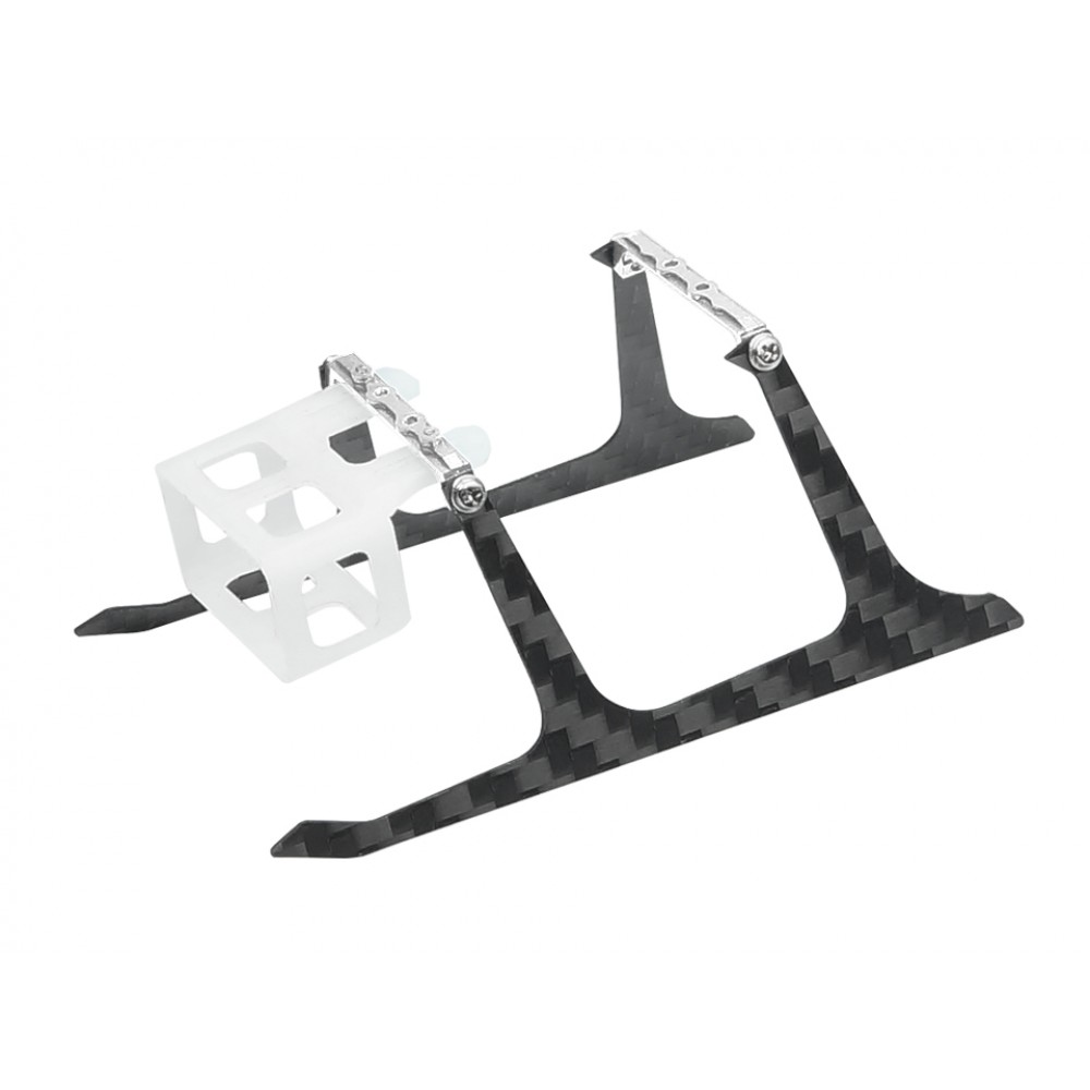 Low Profile Carbon Fiber Landing Gear w/ CNC Delrin Battery Mount - BLADE MCPX BL2 Low Profile Carbon Fiber Landing Gear w/ CNC Delrin Battery Mount - BLADE MCPX BL2