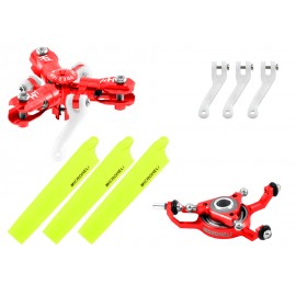 CNC Triple Yellow Blades Conversion set (RED) - BLADE MCPXBL / BL2 CNC Triple Yellow Blades Conversion set (RED) - BLADE MCPXBL / BL2