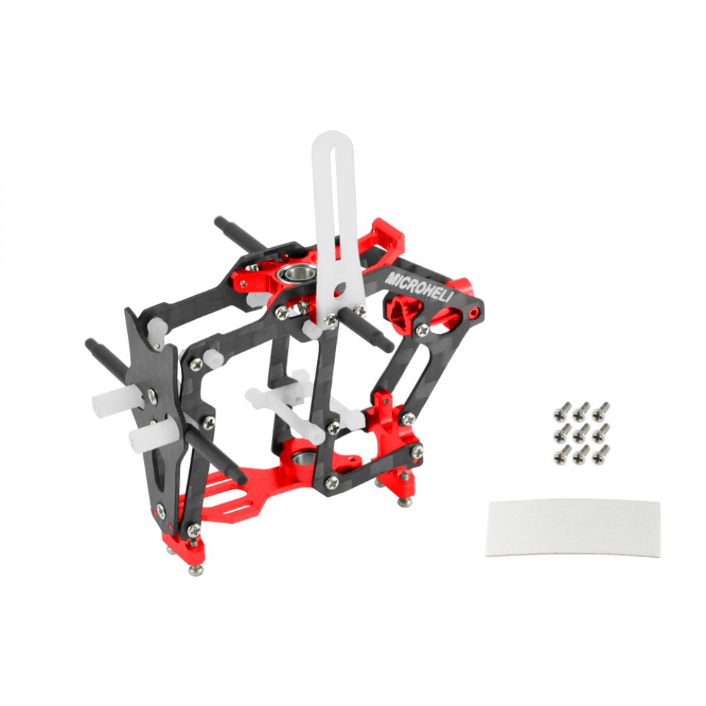 Aluminum/Carbon Fiber/Delrin Main Frame (RED) - BLADE MCPX BL2 Aluminum/Carbon Fiber/Delrin Main Frame (RED) - BLADE MCPX BL2