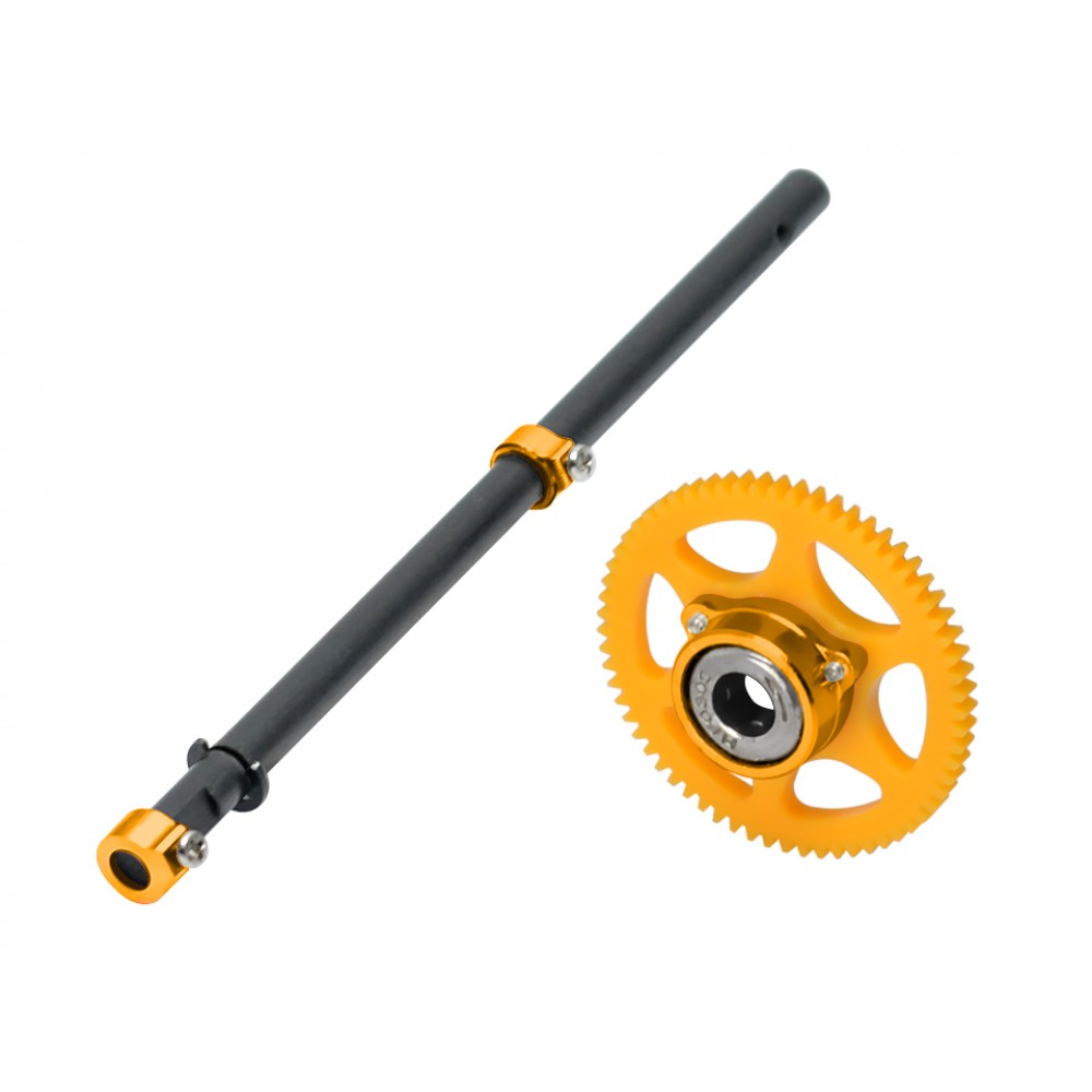 Carbon Main Shaft/Molded Main Gear/Auto-Rotation Hub Set (GOLD) - BLADE MCPX BL2 Carbon Main Shaft/Molded Main Gear/Auto-Rotation Hub Set (GOLD) - BLADE MCPX BL2
