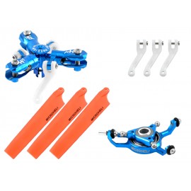 CNC Triple Orange Blades Conversion set (BLUE) - BLADE MCPXBL / BL2 CNC Triple Orange Blades Conversion set (BLUE) - BLADE MCPXBL / BL2