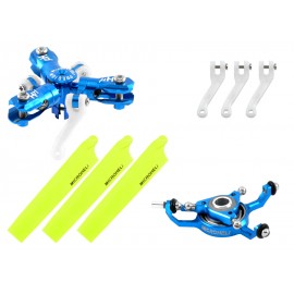 CNC Triple Yellow Blades Conversion set (BLUE) - BLADE MCPXBL / BL2 CNC Triple Yellow Blades Conversion set (BLUE) - BLADE MCPXBL / BL2