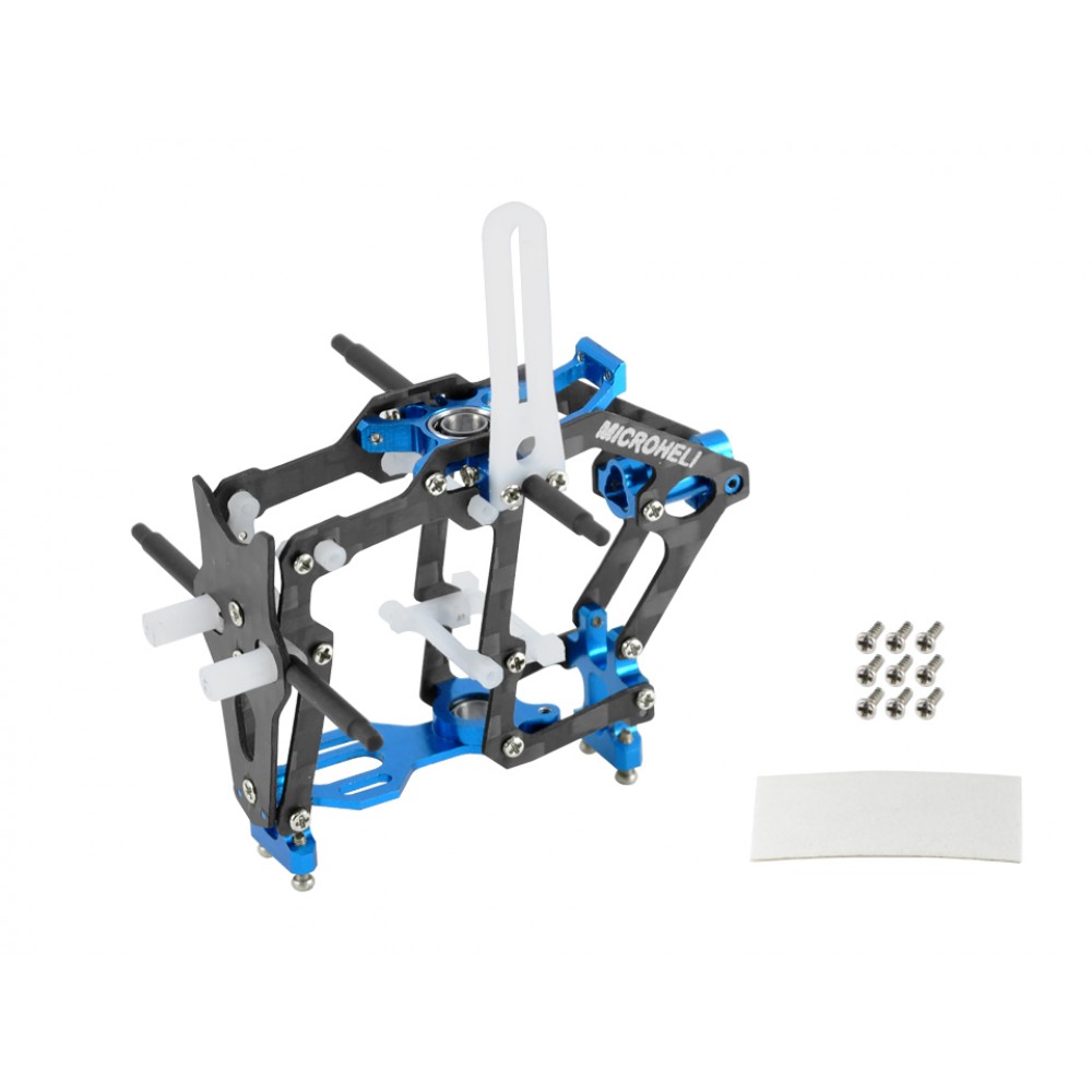 Aluminum/Carbon Fiber/Delrin Main Frame (BLUE) - BLADE MCPX BL2 Aluminum/Carbon Fiber/Delrin Main Frame (BLUE) - BLADE MCPX BL2