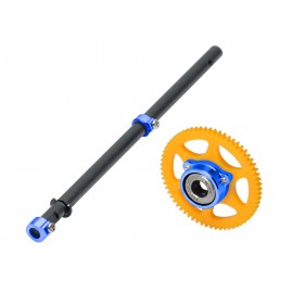 Carbon Main Shaft/Molded Main Gear/Auto-Rotation Hub Set (BLUE) - BLADE MCPX BL2 Carbon Main Shaft/Molded Main Gear/Auto-Rotation Hub Set (BLUE) - BLADE MCPX BL2