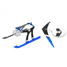 Aluminum/Carbon Fiber Landing Gear w/ Fin (BL) - BLADE NANO CPX / CPS / S2 / S3
