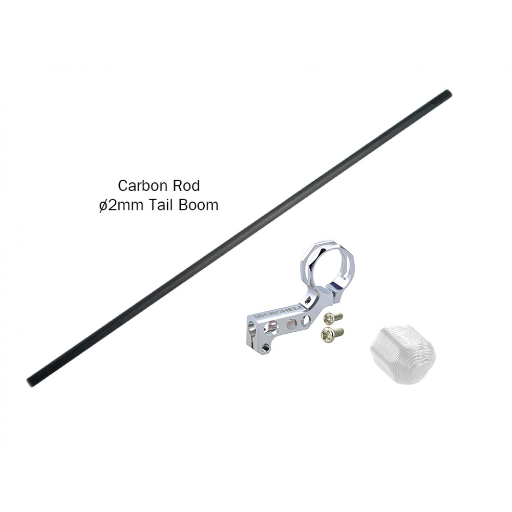 Aluminum Tail Motor Mount w/ Carbon Boom - BLADE Nano CPS / S2 / S3