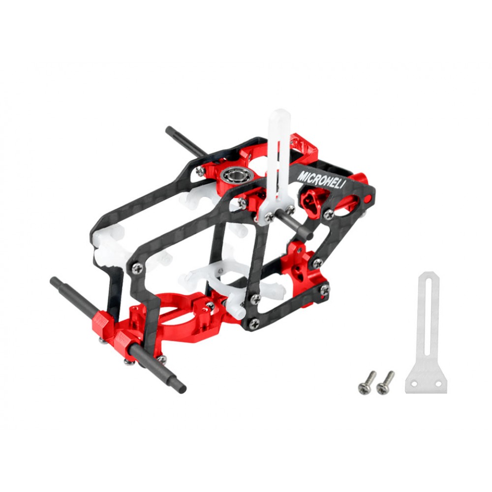 Aluminum/Carbon Fiber/Delrin Main Frame (RED) - BLADE NANO S2 / S3