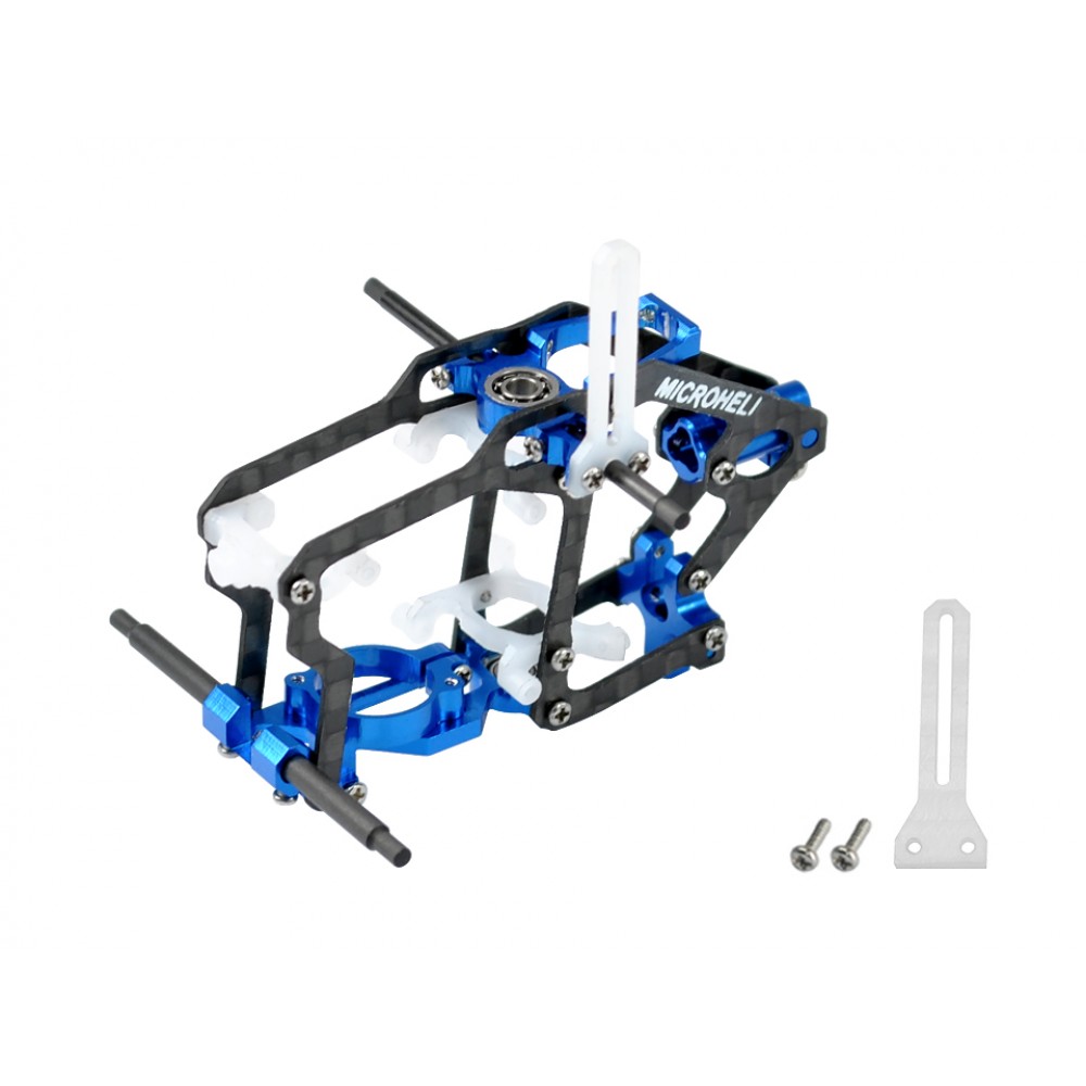 Aluminum/Carbon Fiber/Delrin Main Frame (BLUE) - BLADE NANO S2 / S3
