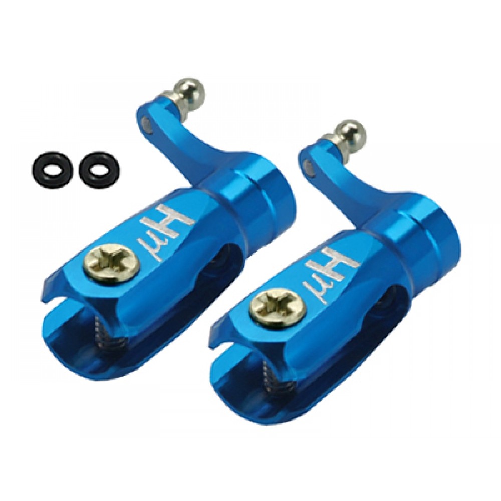 Aluminum Triple Bearing Main Blade Grip (BLUE) - BLADE NANO CPX / CPS / S2 / S3