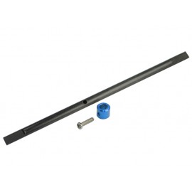 CNC Solid Carbon Main Shaft/Collar set (BLUE) - BLADE NANO CPX / CPS / S2 / S3