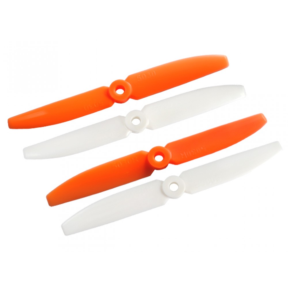 Plastic Propeller 5040 CW/CCW set (ORANGE-WHITE)