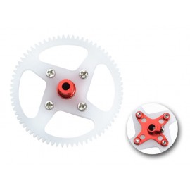 CNC Delrin Main Gear w/Hub Set (RED) - ESKY 150X / BLADE 70 S