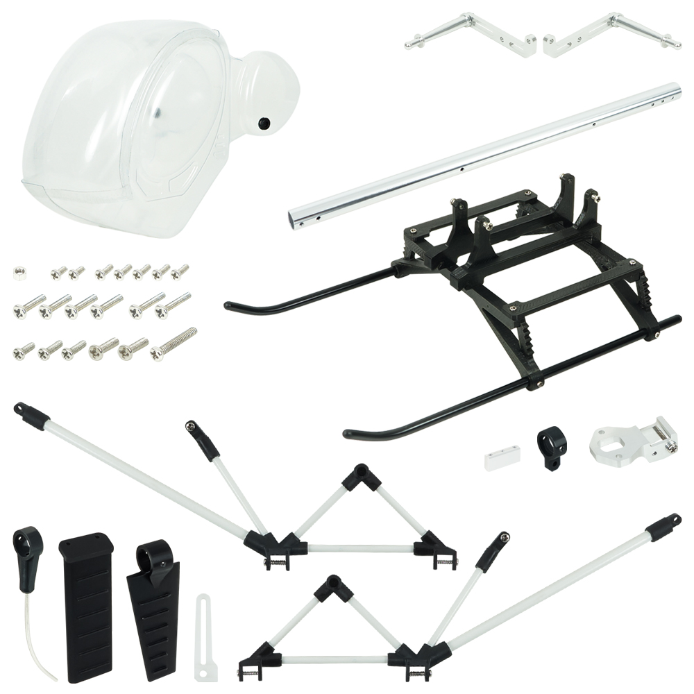 Transparent PVC Hughes 300 Scale w/ Landing Gear - GOOSKY S1 Transparent PVC Hughes 300 Scale w/ Landing Gear - GOOSKY S1