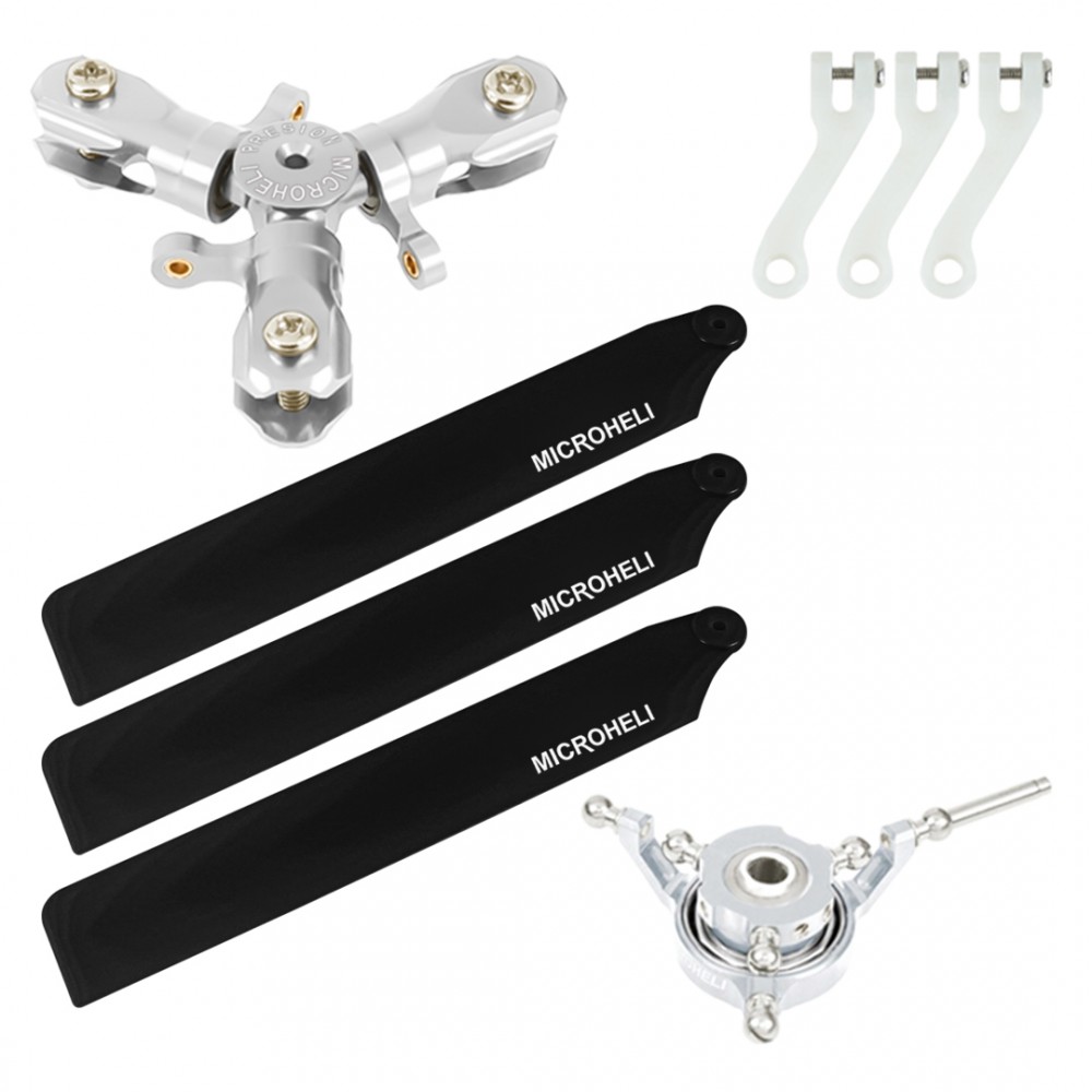 CNC Triple Black Plastic Blades Conversion set - GOOSKY S1 CNC Triple Black Plastic Blades Conversion set - GOOSKY S1