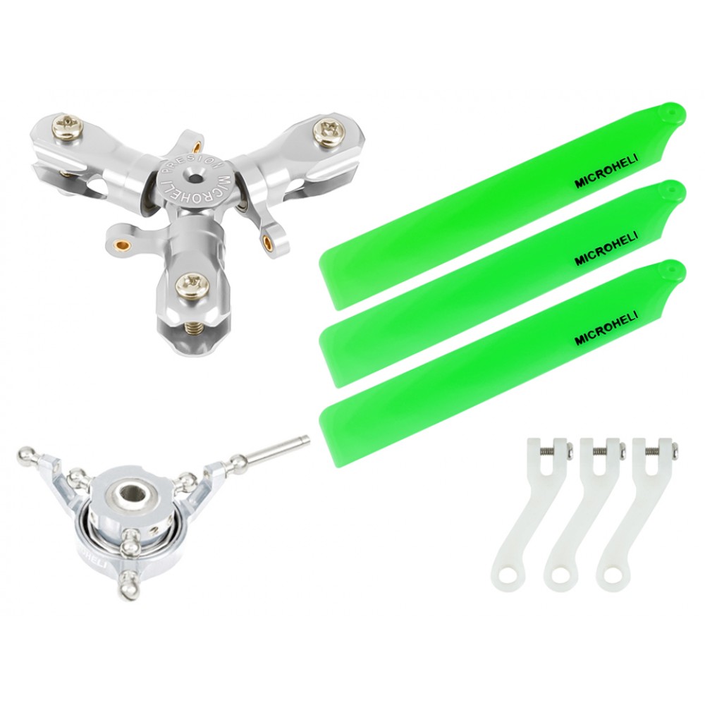 CNC Triple Green Plastic Blades Conversion set - GOOSKY S1 CNC Triple Green Plastic Blades Conversion set - GOOSKY S1