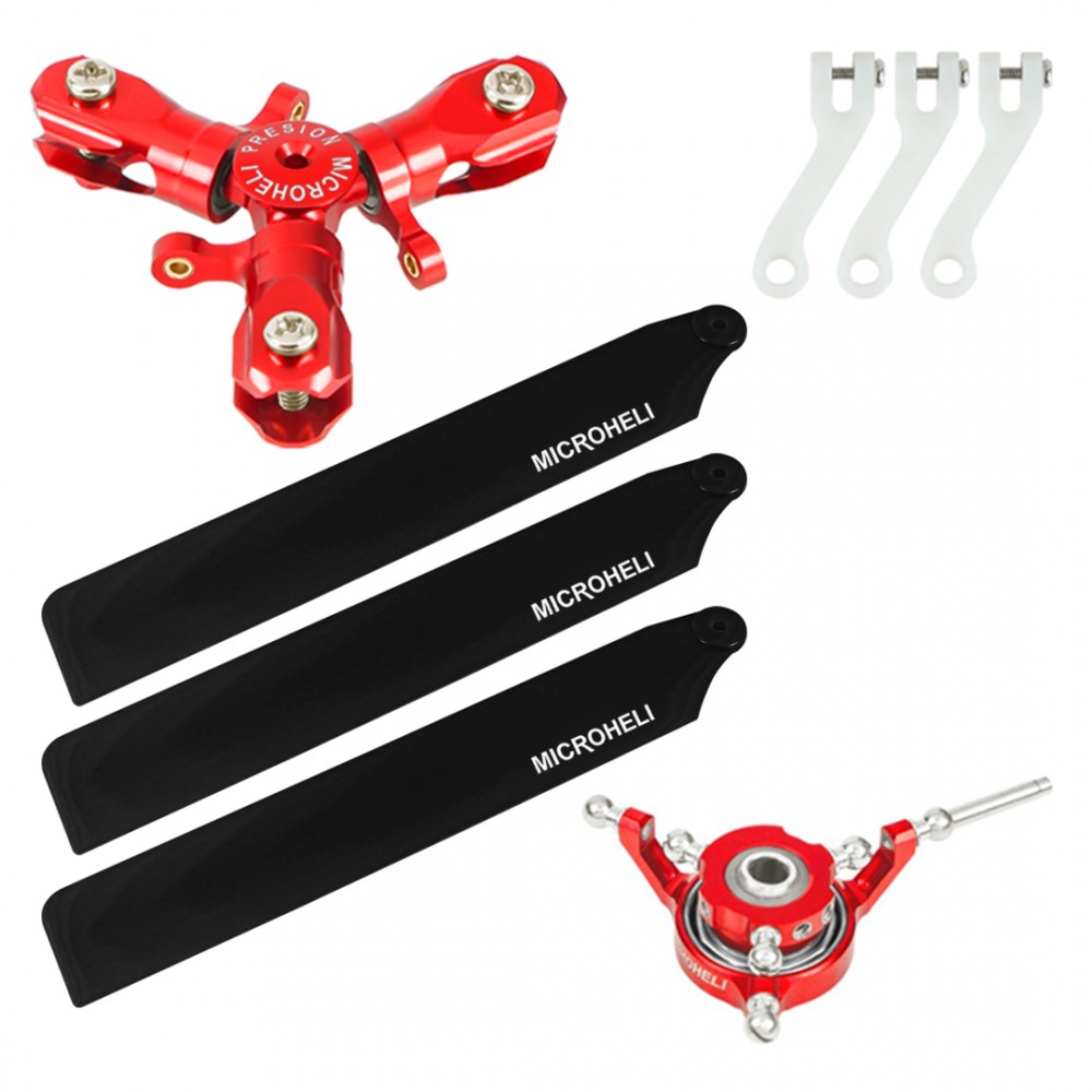 CNC Triple Black Plastic Blades Conversion set (RED) - GOOSKY S1 CNC Triple Black Plastic Blades Conversion set (RED) - GOOSKY S1