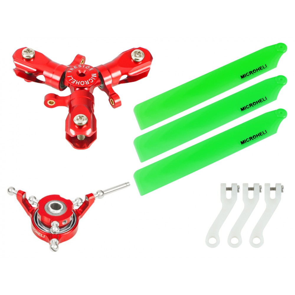 CNC Triple Green Plastic Blades Conversion set (RED) - GOOSKY S1 CNC Triple Green Plastic Blades Conversion set (RED) - GOOSKY S1