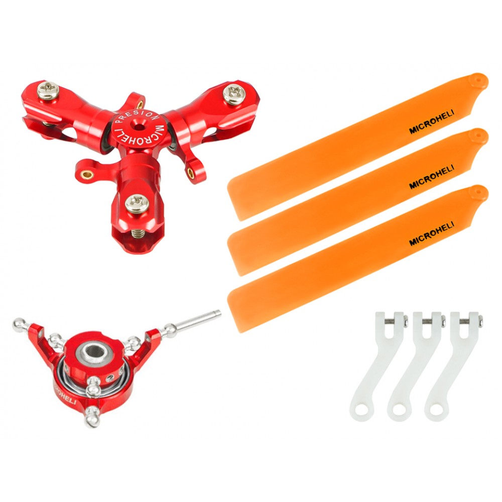 CNC Triple Orange Plastic Blades Conversion set (RED) - GOOSKY S1 CNC Triple Orange Plastic Blades Conversion set (RED) - GOOSKY S1