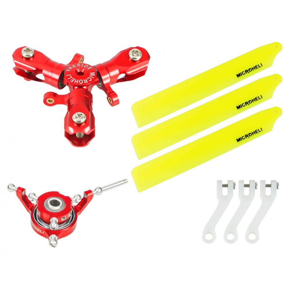 CNC Triple Yellow Plastic Blades Conversion set (RED) - GOOSKY S1 CNC Triple Yellow Plastic Blades Conversion set (RED) - GOOSKY S1