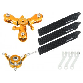 CNC Triple Carbon Fiber Blades Conversion Set (GOLD) - GOOSKY S1