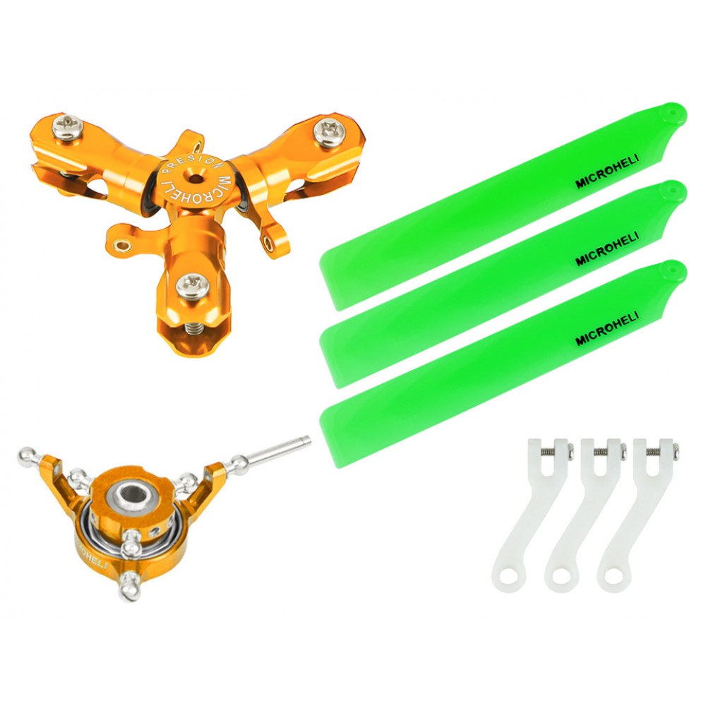 CNC Triple Green Plastic Blades Conversion set (GOLD) - GOOSKY S1 CNC Triple Green Plastic Blades Conversion set (GOLD) - GOOSKY S1
