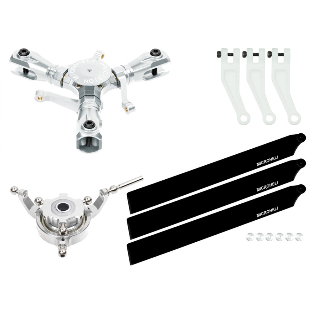 CNC Triple Carbon Plastic Blades Conversion set - GOOSKY S2 CNC Triple Carbon Plastic Blades Conversion set - GOOSKY S2