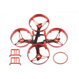 CNC Carbon Fiber w/ Aluminum Ducted Style "R" Frame (RED) - MOBULA7