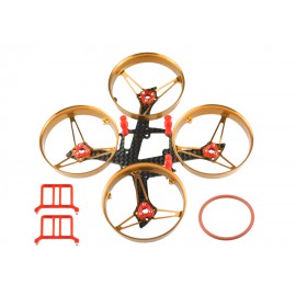 CNC Carbon Fiber w/ Aluminum Ducted Style "R" Frame (GOLD) - MOBULA7