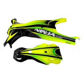 Airbrush Fiberglass Green Racing Canopy - NINJA 400MR