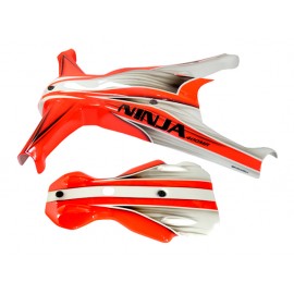 Airbrush Fiberglass Orange Racing Canopy - NINJA 400MR