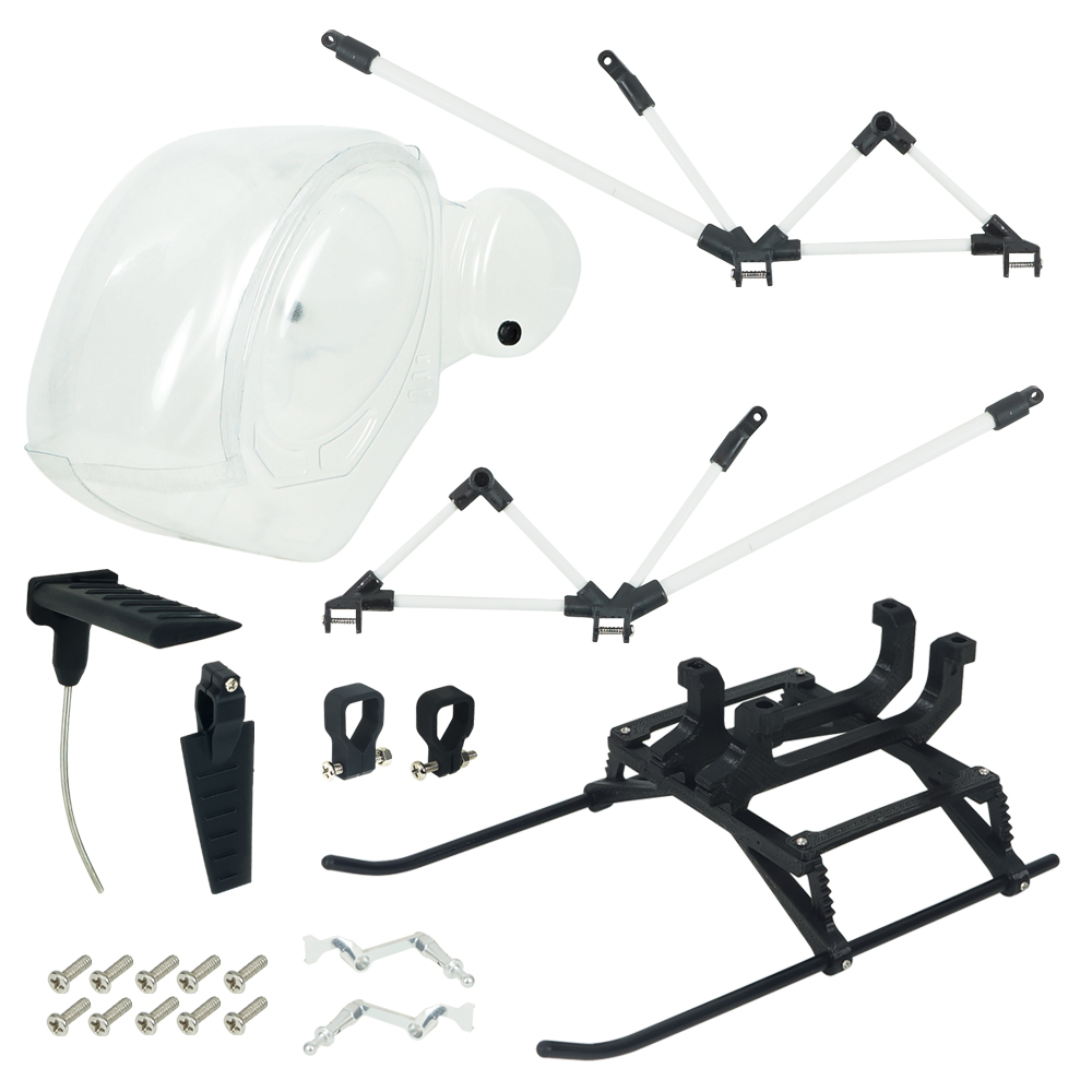 Transparent PVC Hughes 300 Scale w/ Landing Gear - OMP HOBBY M1 EVO Transparent PVC Hughes 300 Scale w/ Landing Gear - OMP HOBBY M1 EVO