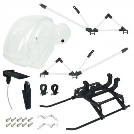 Transparent PVC Hughes 300 Scale w/ Landing Gear - OMP HOBBY M1 EVO