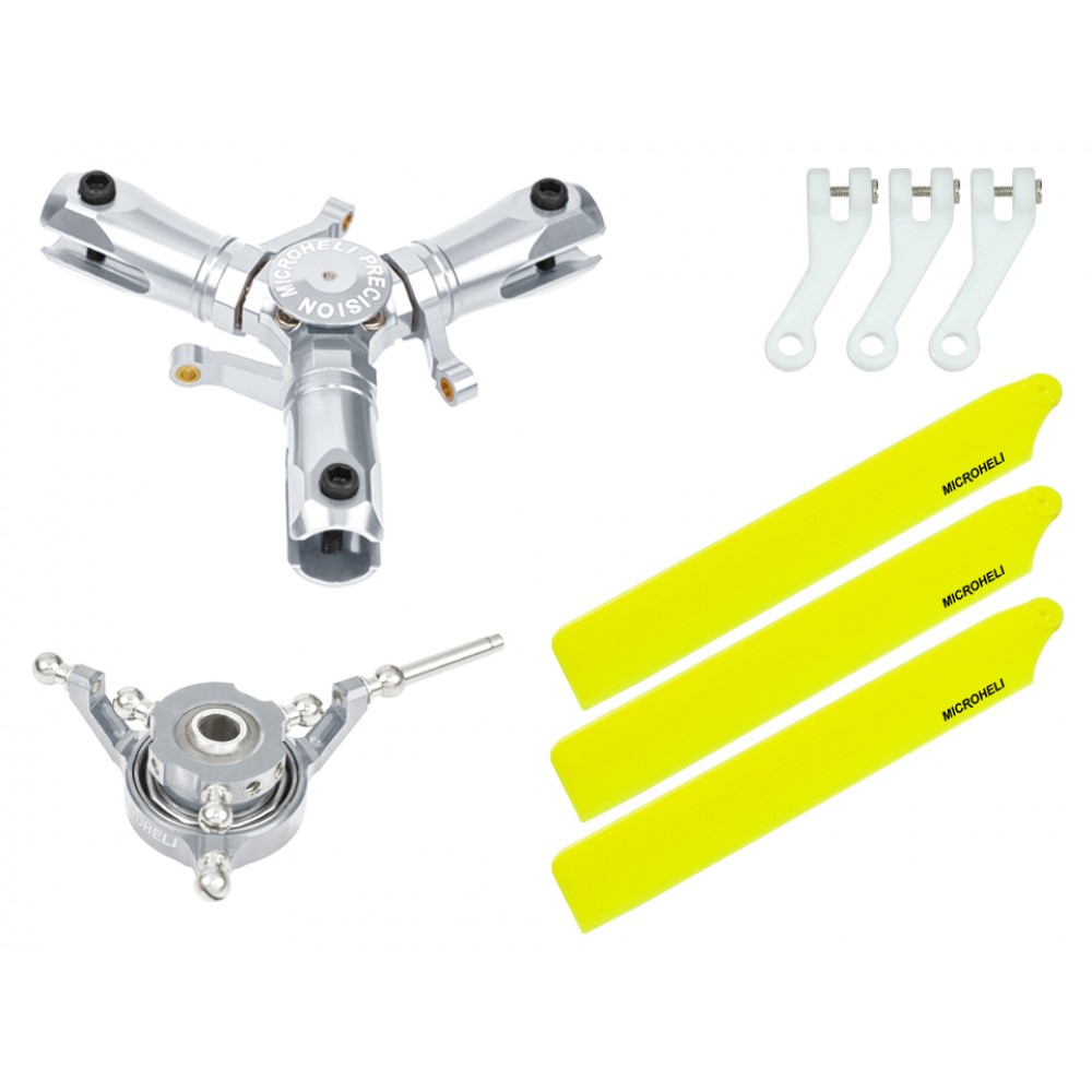 CNC Triple Yellow Plastic Blades Conversion set - OMP HOBBY M1 / EVO CNC Triple Yellow Plastic Blades Conversion set - OMP HOBBY M1 / EVO