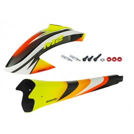 Airbrush Carbon Fiber Bright Blade Fuselage - OMP Hobby M2 V2 / EXP