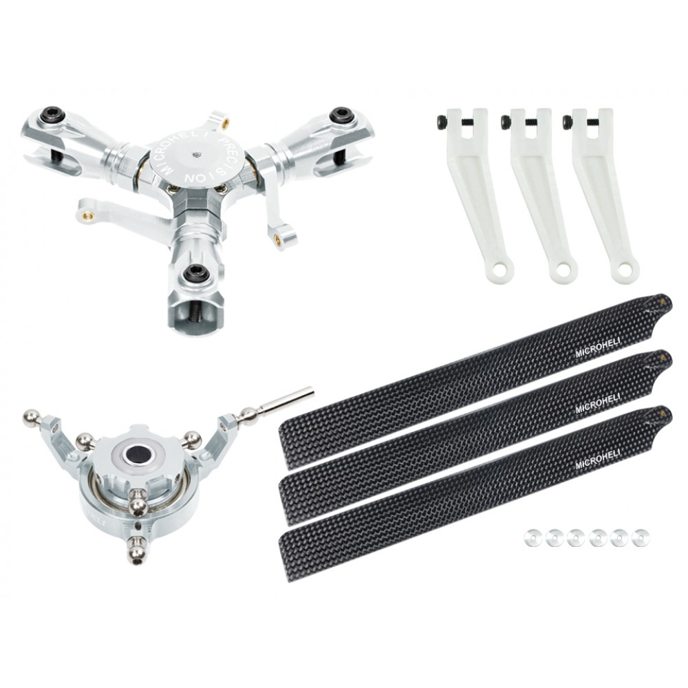 CNC Triple Carbon Fiber Blades Conversion Set - OMP Hobby M2 EVO CNC Triple Carbon Fiber Blades Conversion Set - OMP Hobby M2 EVO