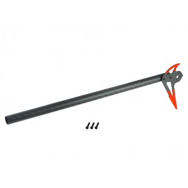 Tail Motor Mount W/ Round Carbon Fiber Boom (RED)(for MICROHELI Frames M2 EVO)